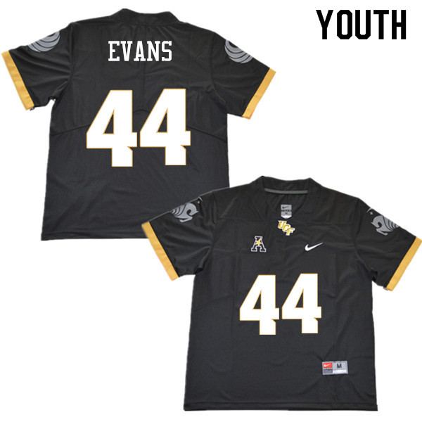 Youth #44 Nate Evans UCF Knights College Football Jerseys Sale-Black